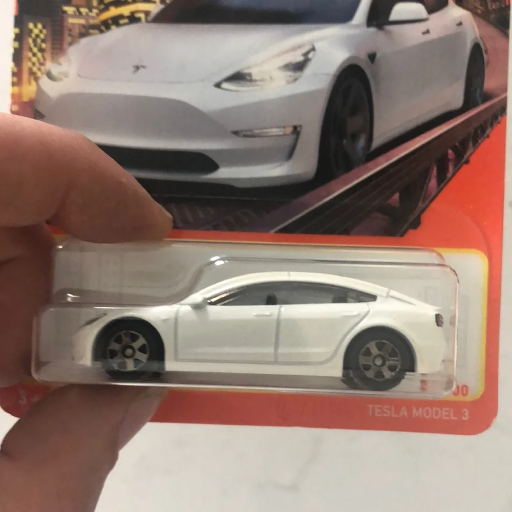 Matchbox White Tesla Model 3 Toy Car